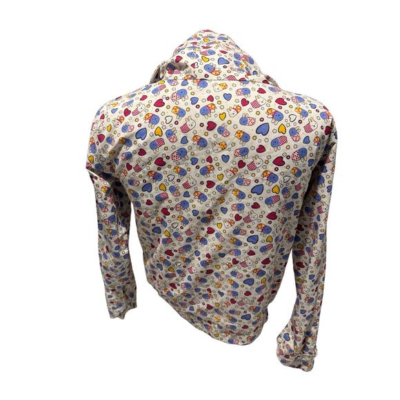 Reversible Kawaii Hoodie XL Zip Up Jacket Bunny Bear Hearts Harajuku Anime - Picture 9 of 10